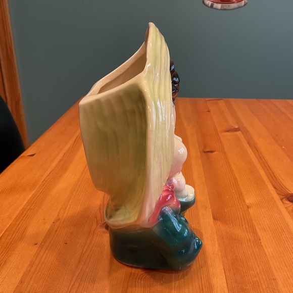 ROYAL COPLEY HEAD VASE VINTAGE BOY GREEN YELLOW LARGE MEXICAN SOMBRERO GIRL? - Picture 4 of 9